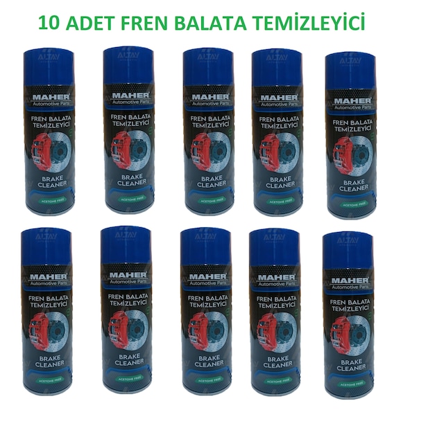 10 Adet Fren Balata Temizleyici Balata Spreyi Brake Cleaner 500 Ml X 10