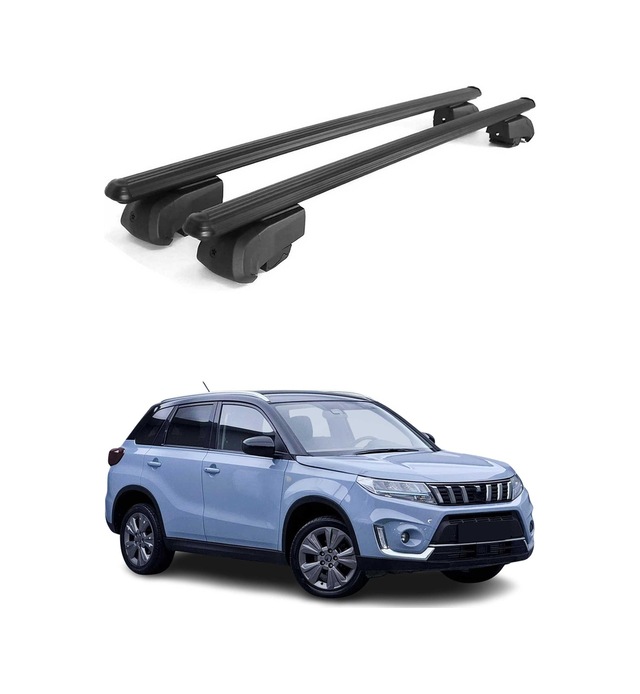 Suzuki Vitara Iv 2015-2027 Arası Uyumlu Port Bagaj Taşıyıcı Ara Atkı Alüminyum Siyah 2 Parça
