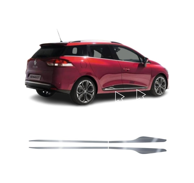 Renault Clio 4 Sport Tourer Krom Kapı Çıtası 4prç Paslanmaz Çelik N11.222