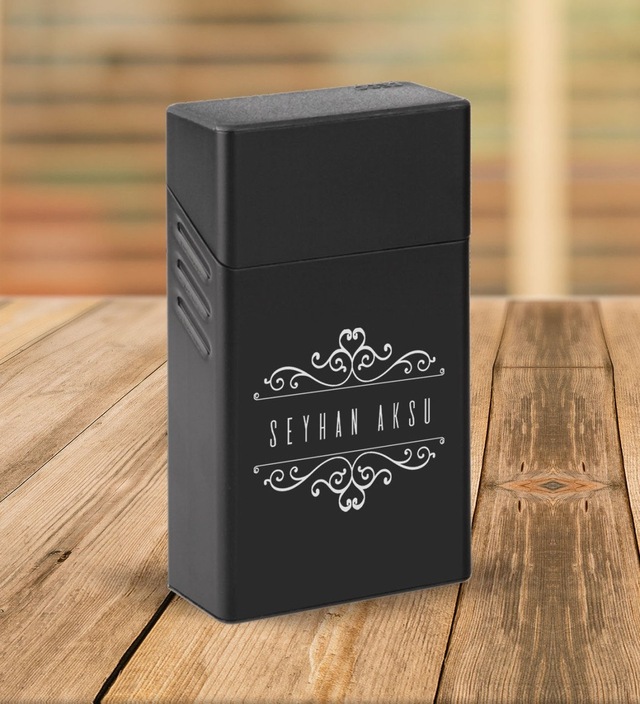 Bk Gift Kişiye Özel İsimli Siyah Touch/slender Boy Metal Sigara Kutusu-9