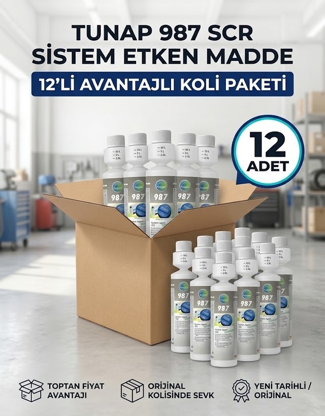 Tunap 987 Scr Sistem Etken Madde Adblue Katkısı 250 Ml 1 Koli - 12 Adet