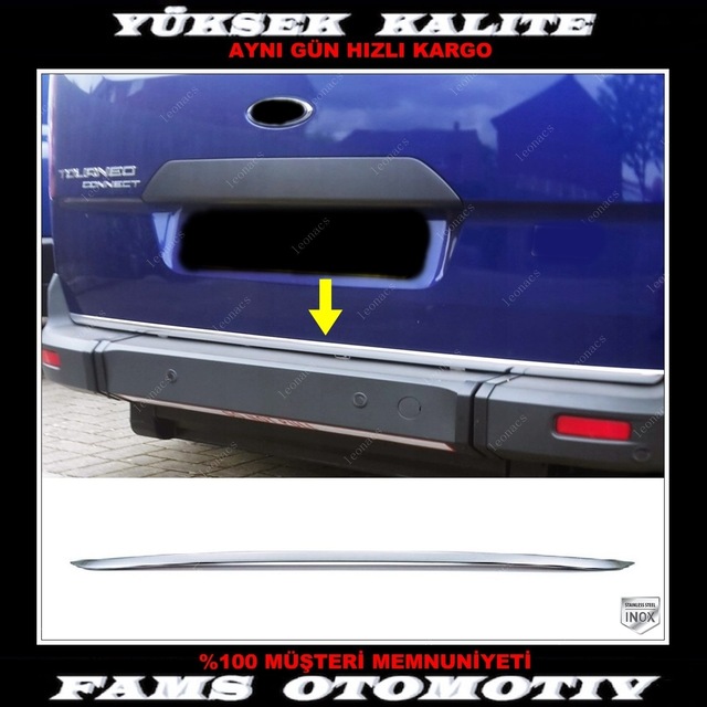 Ford Connect Krom Bagaj Alt Çıta 2014 Üzeri P.Çelik N11.890