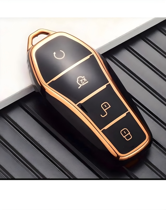 Autohan Keys Byd Atto 3, Seal U Anahtar Kılıfı Siyah Gold Altın