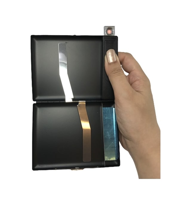 Usb Şarjlı Metal Çakmaklı Kısa Sigara Tabakası