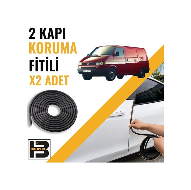 Volkwagen Transporter Panelvan T4 Kapı Koruma Fitili-iki Kapı-siyah-bm1125
