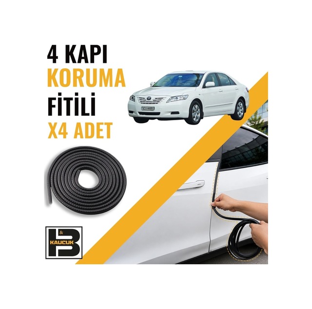 Toyota Camry 2007-2009 Kapı Koruma Fitili-4 Kapı-siyah-bm2304