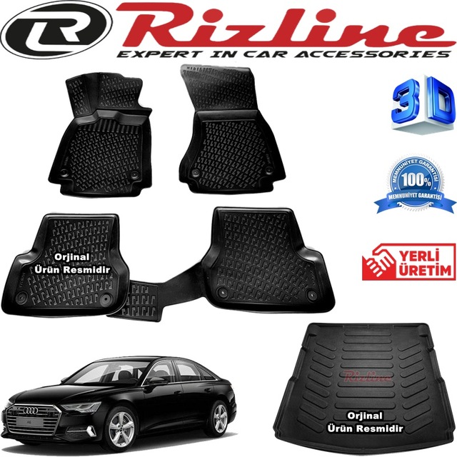 Audi A6 3D Paspas + Bagaj Havuzu 2015-2020 Arası Rizline N11.31393