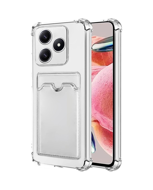 Realme C53 Kılıf Card Slot Shock Şeffaf Realme C53 İle Uyumlu Kılıf - Şeffaf