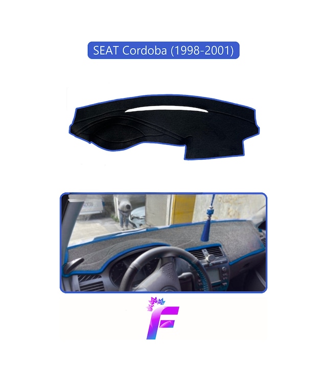 Seat Cordoba 1998-2001 Uyumlu Torpido Örtüsü Yansıma Önleyici Tam Koruma Hızlı Montaj K5 Torpido Halısı