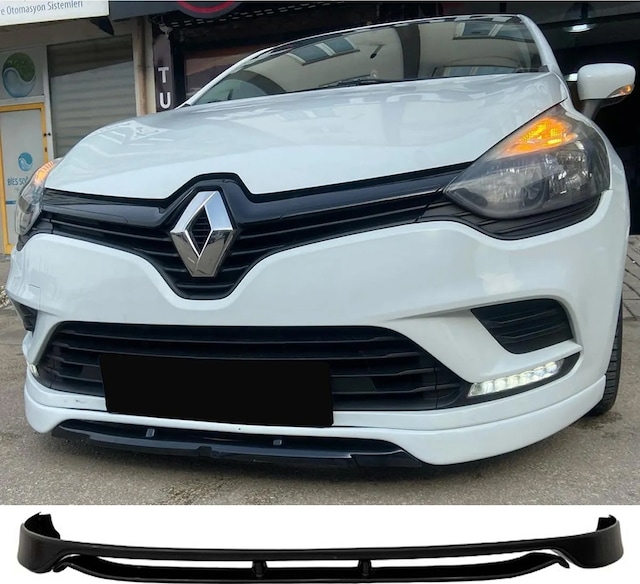 Renault Clio 4 2 Parça Ön Ek Karlık Abs Plastik Mat Siyah 2016 2018 2019 Makyajlı Kasa Karlık+bodykit+ek