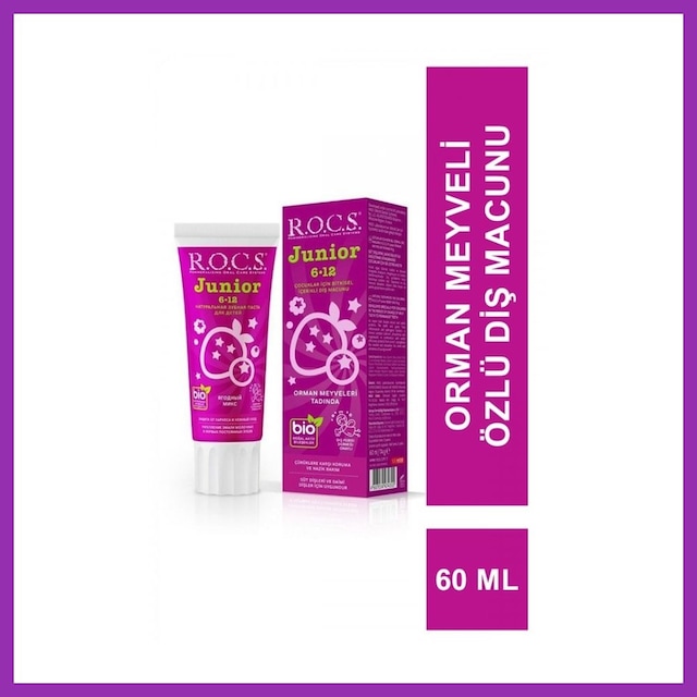 Bezos .junior Diş Macunu 6-12 Yaş 60 Ml Orman Meyveleri Renk: Orman Meyveleri Bty