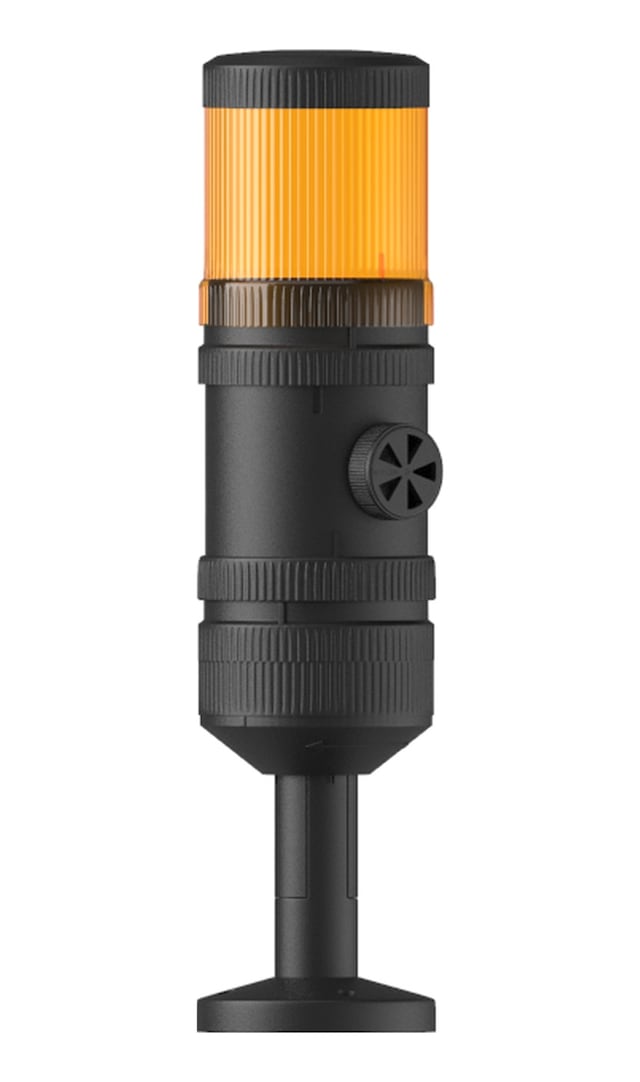 Mesan Ø70 1 Kat Işıklı Kolon Sabit Ampul Buzzer Tüp Montaj Turuncu 220Vac Ms 411.3.220Vac