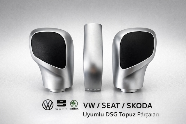 Vw Passat B8 Dsg Vites Topuz Parçaları Mat Deri Model Siyah