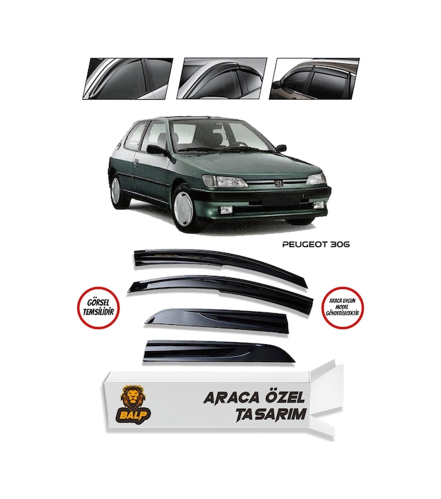 Peugeot 306 Cam Rüzgarlığı 4lü