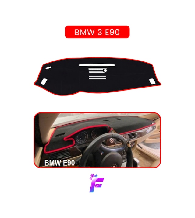 Bmw E90 2005-2013 Uyumlu Torpido Örtüsü Araca Özel Üretim Kolay Montaj Torpido Kılıf Ta9 Torpido Halısı