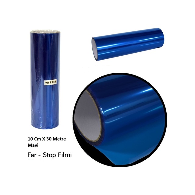 Far Stop Filmi Far Folyosu Far Çizik Engelleyici Folyo 30 Cm X 10 Metre Mavi GLZ02330102