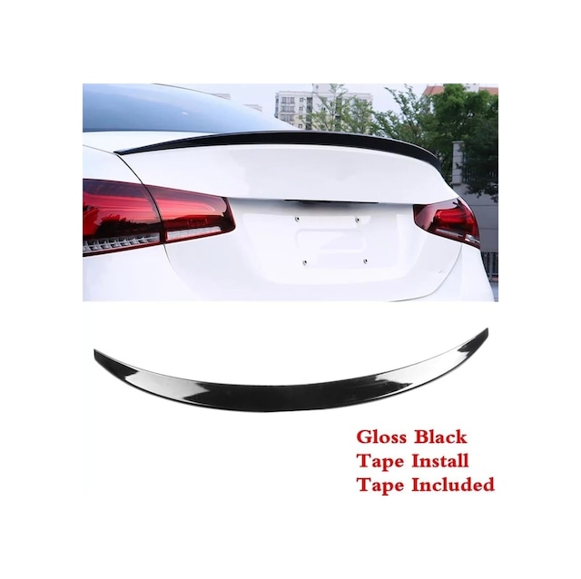 Mercedes A200 W177 Sedan Uyumlu Bagaj Üstü Pianoblack Boyalı Spoiler