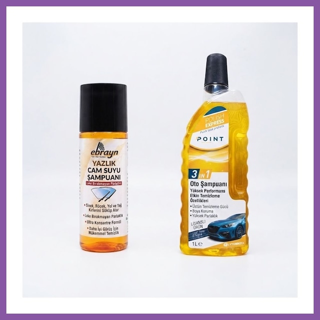 Bezos Cilalı Konsantre Oto Şampuanı 1 Litre Ve Oto Cam Suyu Şampuanı 40 Ml 1 Adet Bzoshb