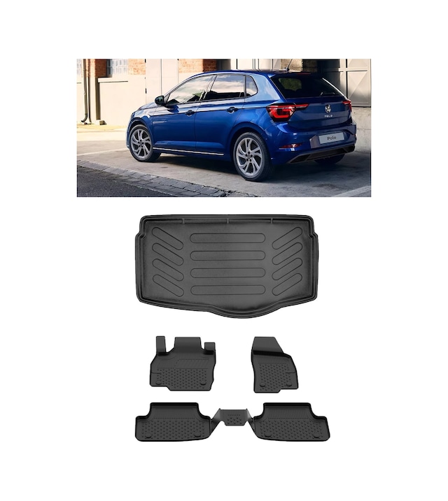 Sahler Volkswagen Polo 2023 Sonrası Lıfe/style 2023 Sonrası 4.5d Paspas 3d Rizline Alt Bagaj Havuzu