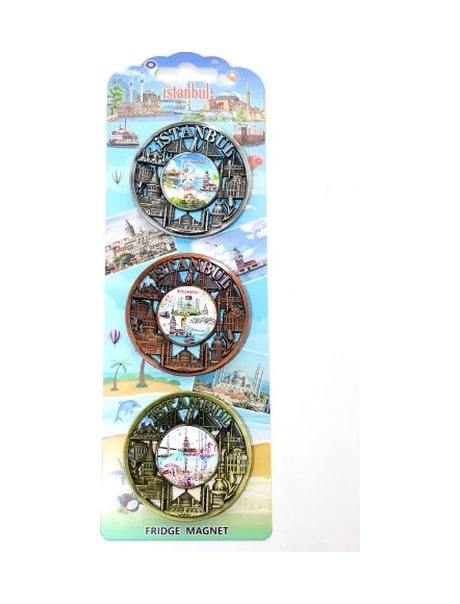 Lb İstanbul Temalı Metal Magnet 3'lü Set