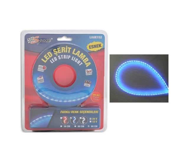 Ledli Şerit Lamba 12v Mavi 30cm / Laak152-2