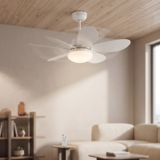 Büro Ev Ofis Hediyesi İçin 52cm Zamanku Uzatmalı Led Avize Tavan Vantilatörü