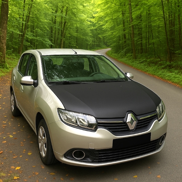 Renault Symbol 2012 2017 Tam Kaput Maskesi Dayanıklı Deri Görünümlü Kaplama Araca Özel Kesim 1 Adet
