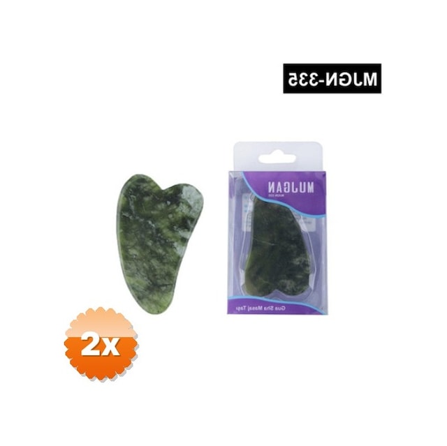 2 Adet Doğal Gua Sha Taşı, Yüz Yogası Ve Ödem Giderici Masaj Taşı