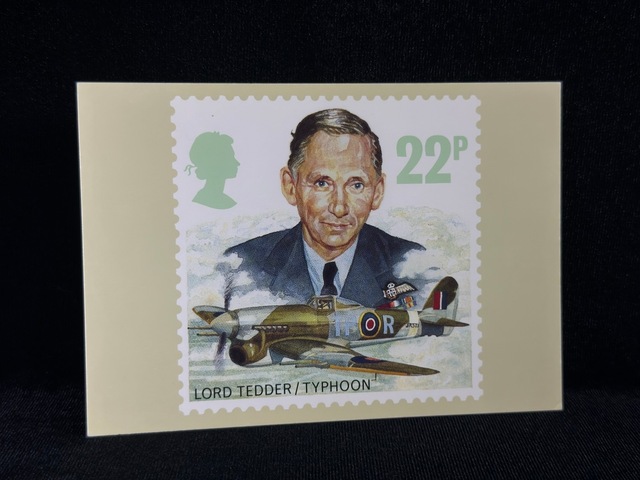 İngiltere Ww2 Salmon Postcard Lord Tedder Typhoon / Royal Air Force 2. Dünya Savaşı Savaş Uçağı Temalı Kartpostal Teşhir Ürün