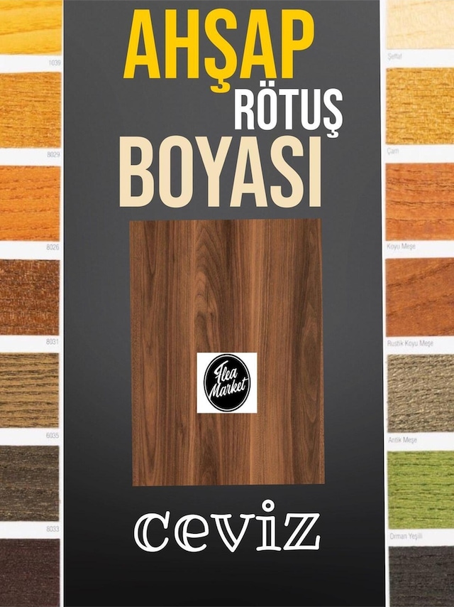Ahşap Rötuş Boyası - Ceviz - 25ml , Fırçalı Cam Şişede