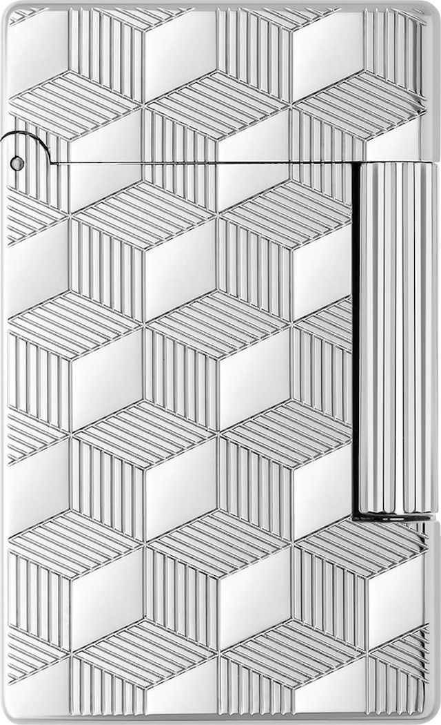 020840 St Dupont Inital Guilloche Silver Çakmak
