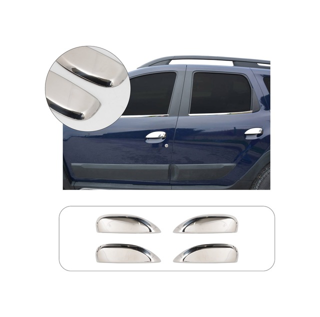 Dacia Stepway Uyumlu 2012 ve Üzeri Krom Kapı Kolu 4 Kapı Paslanmaz Çelik