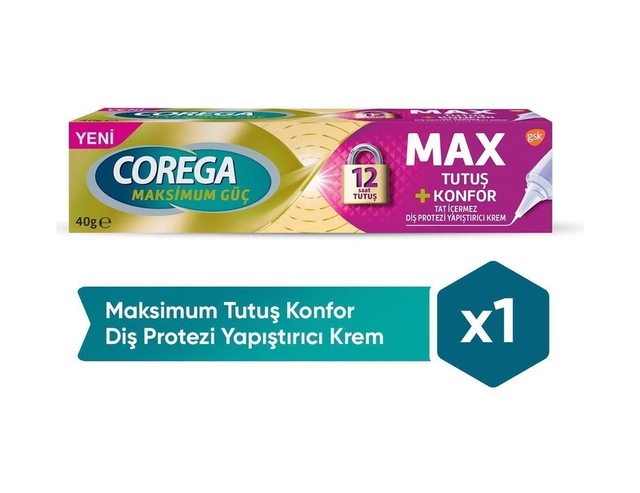 Maksimum Tutuş & Konfor Yapıştırıcı Krem 40g