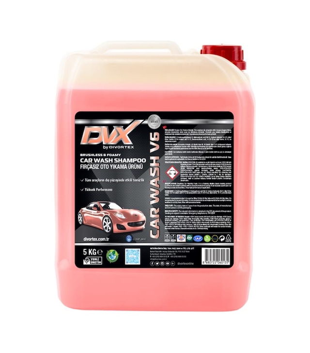 Divortex Car Wash V6 Fırçasız Oto Yıkama Köpüğü 5 Kg. Dvx1026