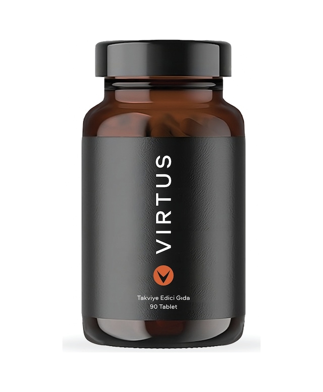 Virtus Tribulus Terrestris, Ginseng, Çemen, Boron, Çinko, Magnezyum, B12 Vitamini ve D Vitamini Takviye Edici Gıda 90 Tablet