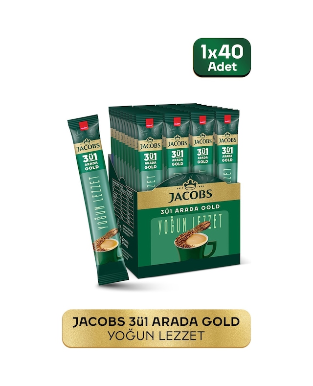 Jacobs 3'ü 1 Arada Gold Yoğun Lezzet Karışım Kahve 40 x 18 G