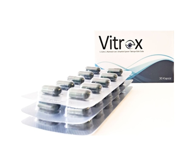 Vitrex L-Lizin L-Karnosin ve C Vitamini İçeren Takviye Edici Gıda 30 Kapsül