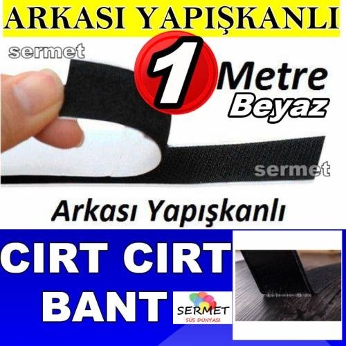 1 Mt Beyaz Yapışkanlı Cırt Bant 2 Cm Genişlikde
