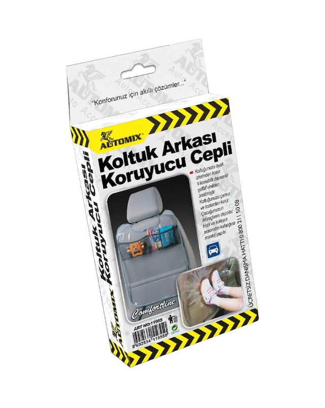 Oto Koltuk Koruyucu Şeffaf Organizer. Eşya Düzenleyici. Araç Cepl