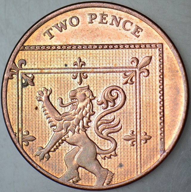 Birleşik Krallık 2 Pence 2014 Kraliçe Iı. Elizabeth. 25,9 Mm. İngiltere. 37534815