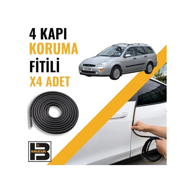 Ford Focus Station Wagon 1.nesil Kapı Koruma Fitili-4 Kapı-siyah-bm2231