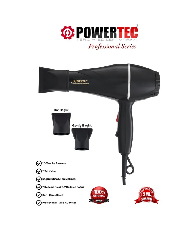 Powertec TR-501 Profesyonel Fön Makinesi