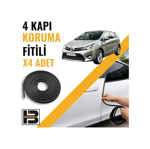 Toyota Verso 2013-2023 Kapı Koruma Fitili-4 Kapı-siyah-bm2322