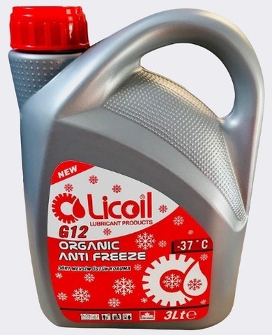Licoil Antifriz G12 Kırmızı 3Lt -37C 3Kg-15Kg-16Kg Mevcut