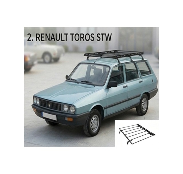 Oluklu Tavan Sepeti Renault R12 Toros Stw Uyumlu 4 Ayaklı Bagaj Sepeti 1988-2000