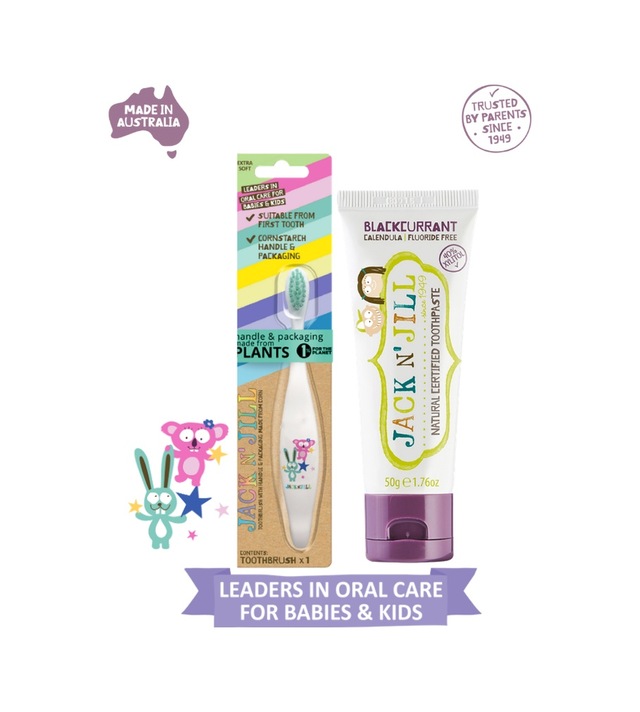 Jack N Jill Bebek/çocuk Diş Fırçalama Seti Bunny&koala Diş Fırçası + Frenk Üzüm Aromalı Diş Macunu 50g