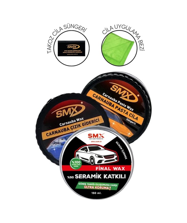 Pasta Cila Seti Çizik ,pasta Cila Ve Wax Bez Ve Takoz Cila Süngeri