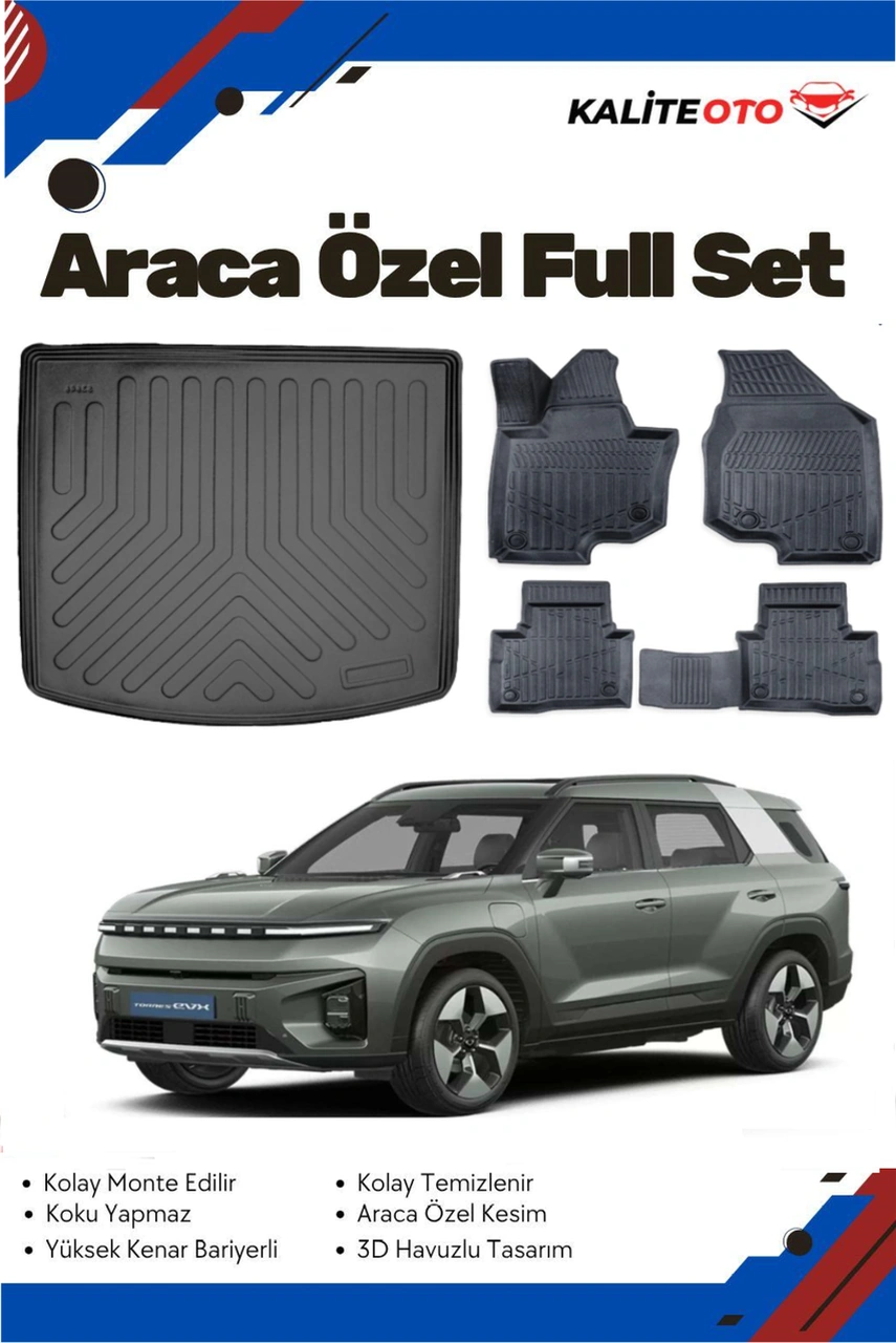 Ssangyong Torres Evx 2025 Model Yumuşak Paspas+bagaj Havuzu Seti