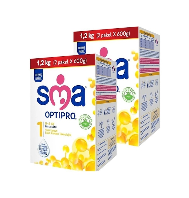 Sma Optipro 1 Bebek Sütü 1200 G 2 Adet