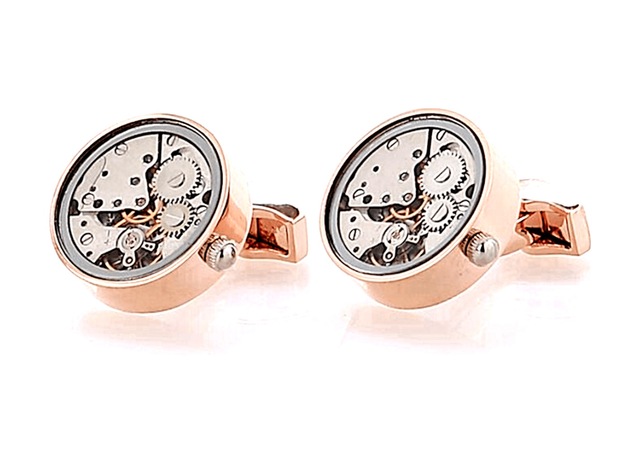 Omark Cotton Watch Rose Saat Mekanizmalı Kol Düğmesi Abgwy363